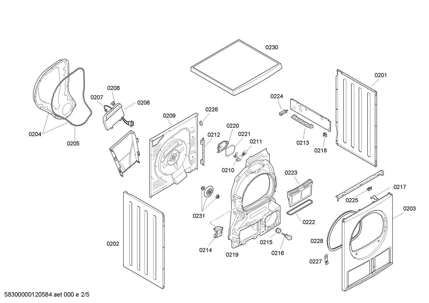 Its a model wte86300au 05 the dryer starts then stops after a few