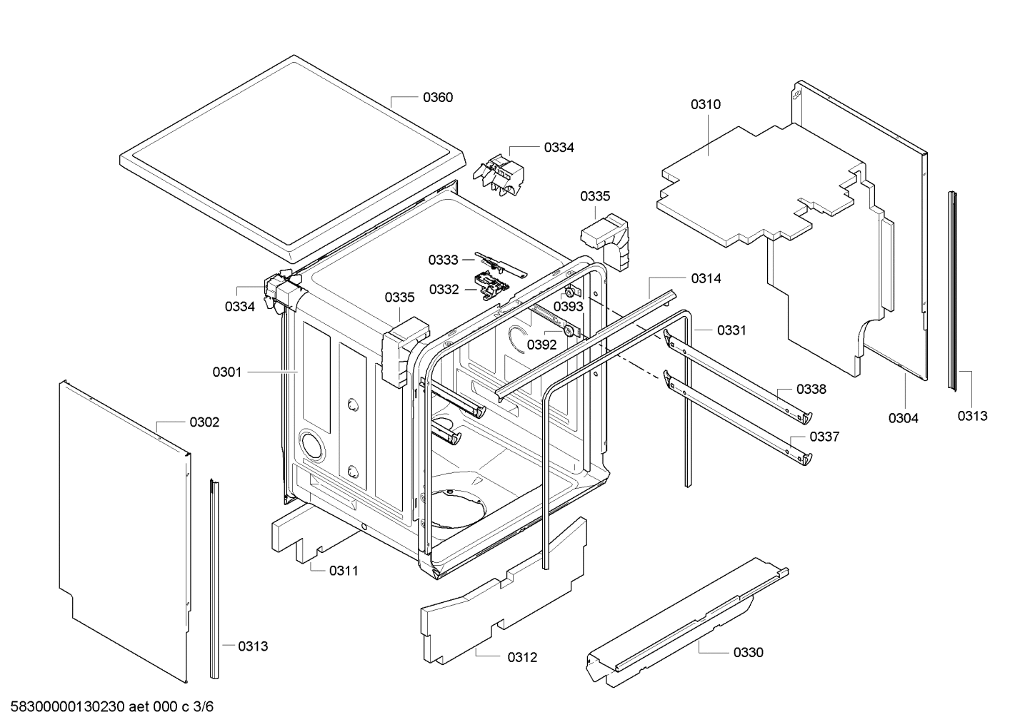 The door of my Bosch Logixx (Vario Drawer) dishwasher will not close
