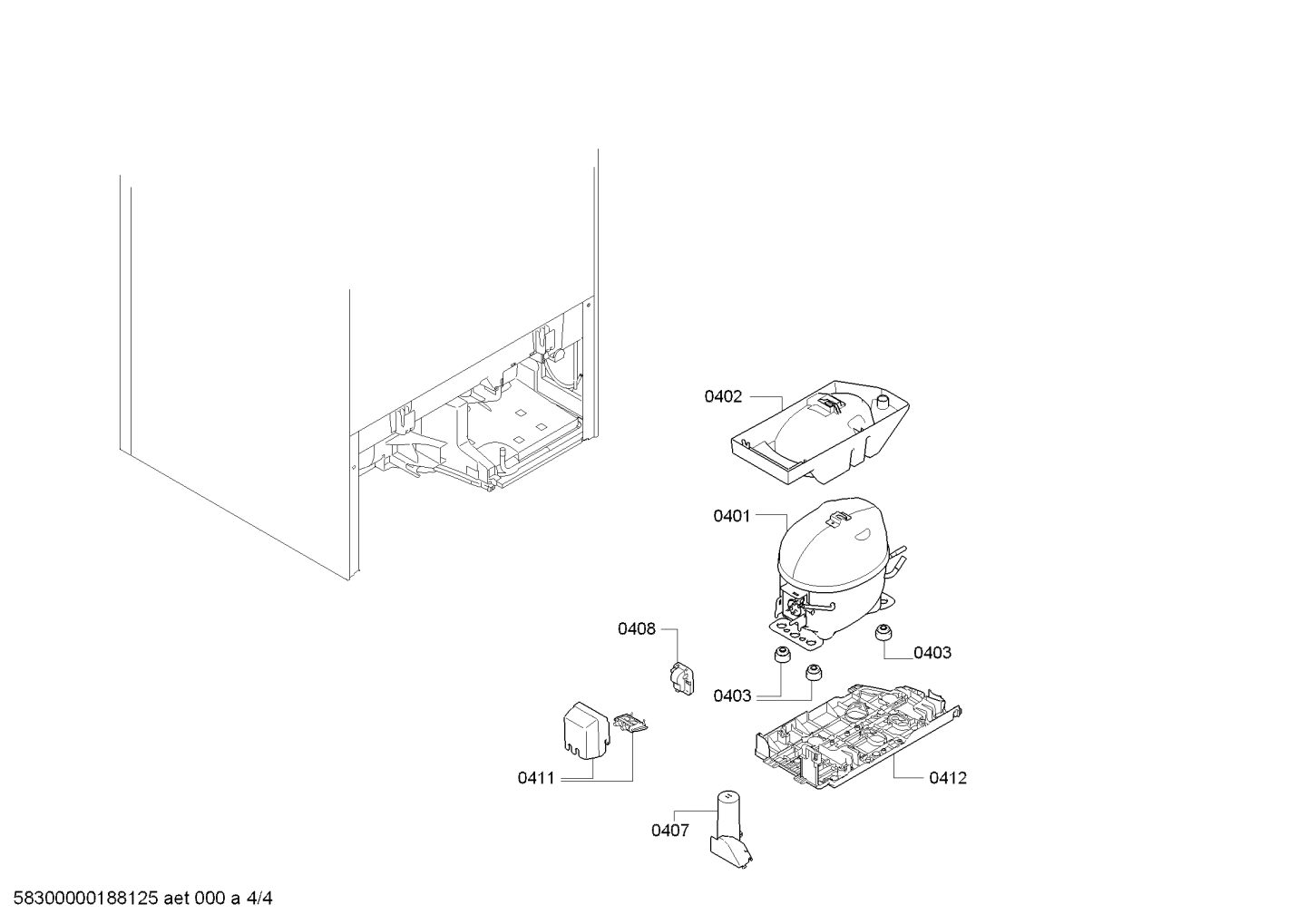 I have a Bosch Integrated fridgefreezer KG.KIW36A, KIV86VS3G, I think