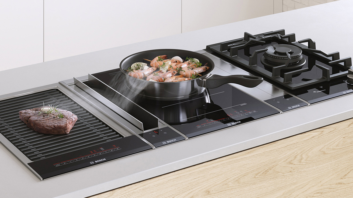 Domino induction and electric hobs